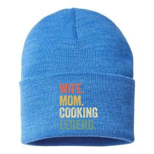 Wife Mom Cooking Legend Funny Cook Chef Mother Cute Gift Sustainable Knit Beanie