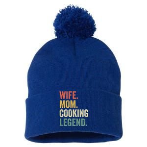 Wife Mom Cooking Legend Funny Cook Chef Mother Cute Gift Pom Pom 12in Knit Beanie