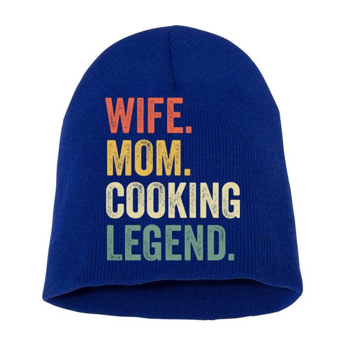 Wife Mom Cooking Legend Funny Cook Chef Mother Cute Gift Short Acrylic Beanie