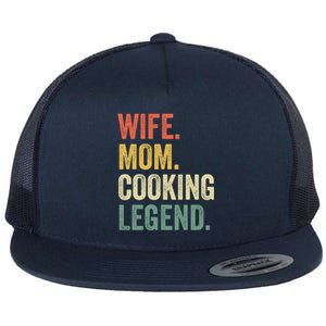 Wife Mom Cooking Legend Funny Cook Chef Mother Cute Gift Flat Bill Trucker Hat