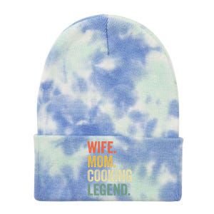 Wife Mom Cooking Legend Funny Cook Chef Mother Cute Gift Tie Dye 12in Knit Beanie