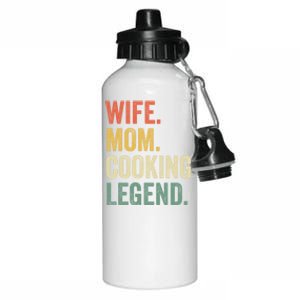 Wife Mom Cooking Legend Funny Cook Chef Mother Cute Gift Aluminum Water Bottle