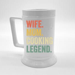 Wife Mom Cooking Legend Funny Cook Chef Mother Cute Gift Beer Stein