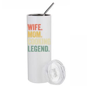 Wife Mom Cooking Legend Funny Cook Chef Mother Cute Gift Stainless Steel Tumbler