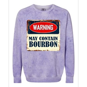 Warning May Contain Bourbon Colorblast Crewneck Sweatshirt