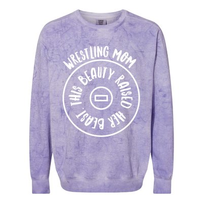 Wrestling Mom Cute Gift Colorblast Crewneck Sweatshirt