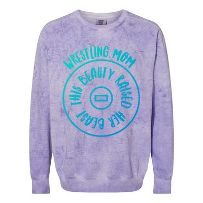 Wrestling Mom Cute Gift Colorblast Crewneck Sweatshirt