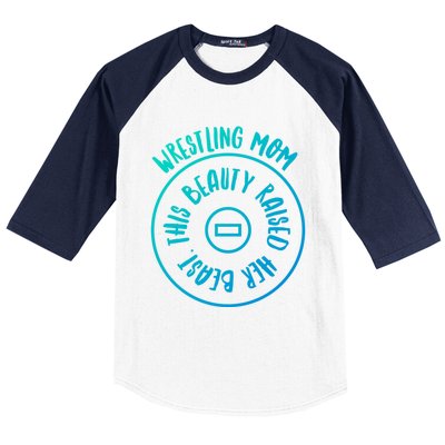 Wrestling Mom Cute Gift Baseball Sleeve Shirt