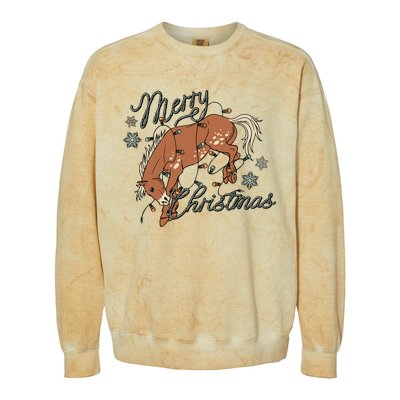 Western Merry Christmas (Excusive) Dtf Transfer Ready To Press Direct To Film Colorblast Crewneck Sweatshirt