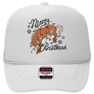 Western Merry Christmas (Excusive) Dtf Transfer Ready To Press Direct To Film High Crown Mesh Back Trucker Hat