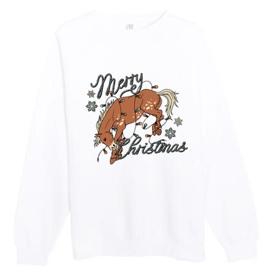 Western Merry Christmas (Excusive) Dtf Transfer Ready To Press Direct To Film Premium Crewneck Sweatshirt