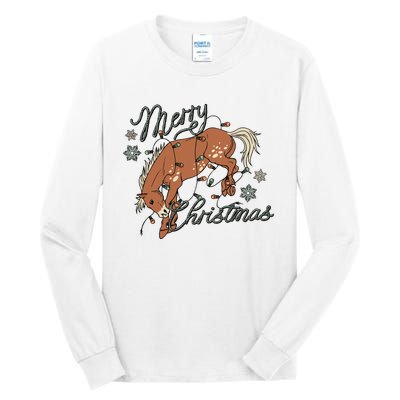 Western Merry Christmas (Excusive) Dtf Transfer Ready To Press Direct To Film Tall Long Sleeve T-Shirt