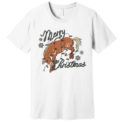 Western Merry Christmas (Excusive) Dtf Transfer Ready To Press Direct To Film Premium T-Shirt