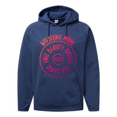 Wrestling Mom Cute Gift Performance Fleece Hoodie