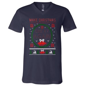 Women Make Christmas Great Again Funny Trump Christmas Sweater V-Neck T-Shirt