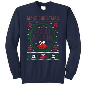 Women Make Christmas Great Again Funny Trump Christmas Sweater Tall Sweatshirt