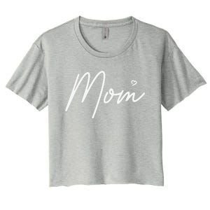 Women's Mom Cute Mother's Day Gift For Mommy Mom Women's Crop Top Tee