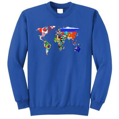 World Map Country Flag Atlas Gift Funny Gift Sweatshirt