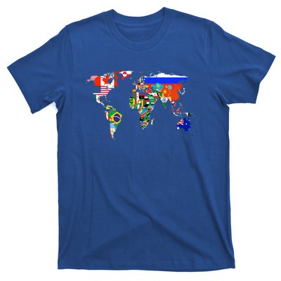 World Map Country Flag Atlas Gift Funny Gift T-Shirt