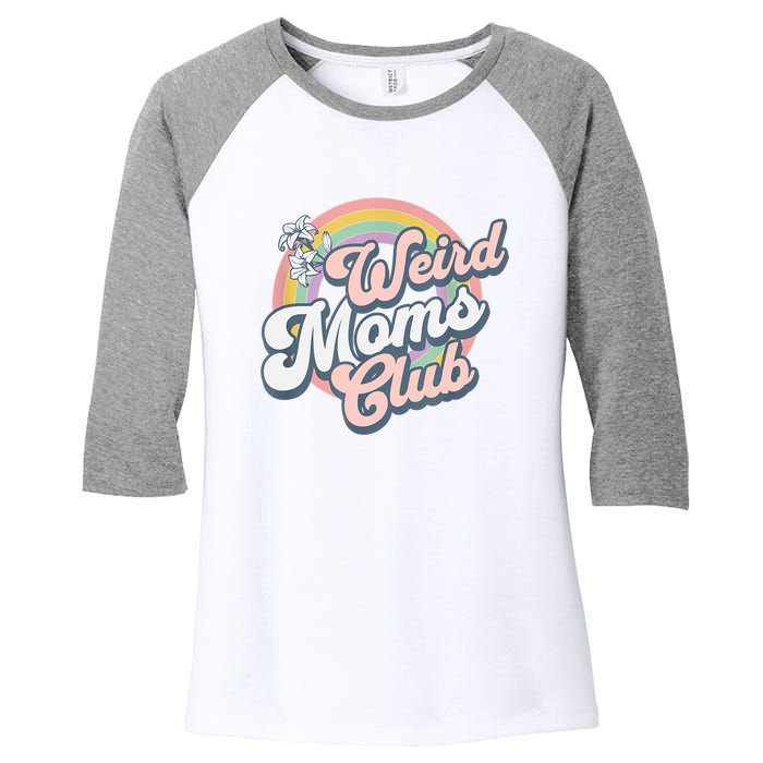 Weird Moms Club Women's Tri-Blend 3/4-Sleeve Raglan Shirt