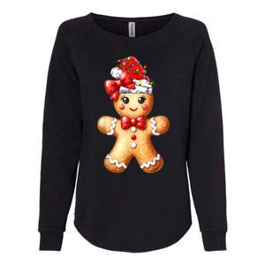 Women Merry Christmas Cute Gingerbread Santa Pajamas Girl Gift Womens California Wash Sweatshirt