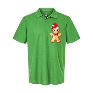 Women Merry Christmas Cute Gingerbread Santa Pajamas Girl Gift Softstyle Adult Sport Polo