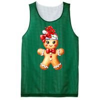 Women Merry Christmas Cute Gingerbread Santa Pajamas Girl Gift Mesh Reversible Basketball Jersey Tank