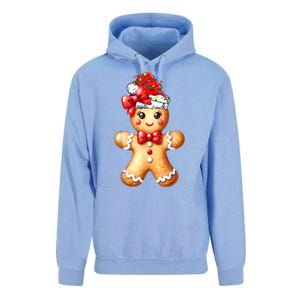 Women Merry Christmas Cute Gingerbread Santa Pajamas Girl Gift Unisex Surf Hoodie