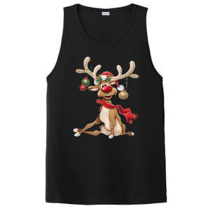 Women Merry Christmas Gifts For Him Funny Reindeer Xmas Gift PosiCharge Competitor Tank