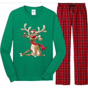 Women Merry Christmas Gifts For Him Funny Reindeer Xmas Gift Long Sleeve Pajama Set