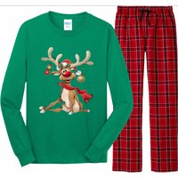 Women Merry Christmas Gifts For Him Funny Reindeer Xmas Gift Long Sleeve Pajama Set