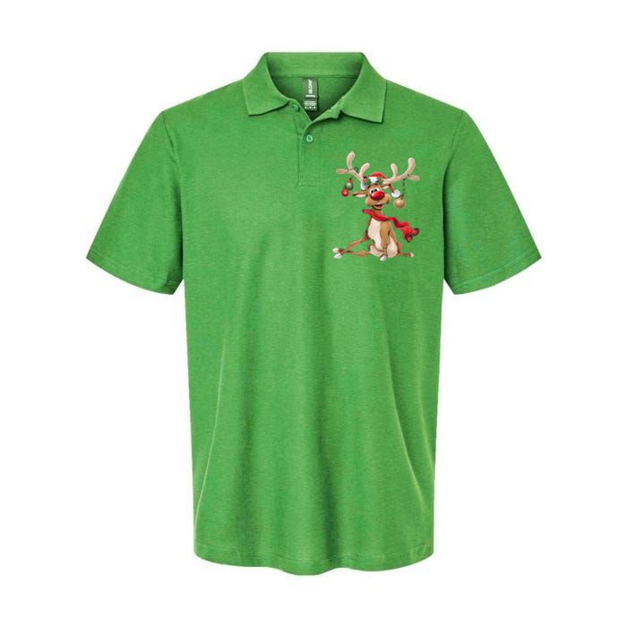 Women Merry Christmas Gifts For Him Funny Reindeer Xmas Gift Softstyle Adult Sport Polo