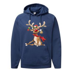 Women Merry Christmas Gifts For Him Funny Reindeer Xmas Gift Performance Fleece Hoodie