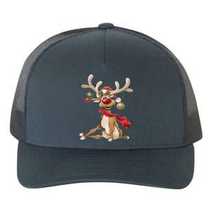 Women Merry Christmas Gifts For Him Funny Reindeer Xmas Gift Yupoong Adult 5-Panel Trucker Hat