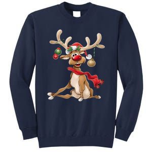 Women Merry Christmas Gifts For Him Funny Reindeer Xmas Gift Tall Sweatshirt