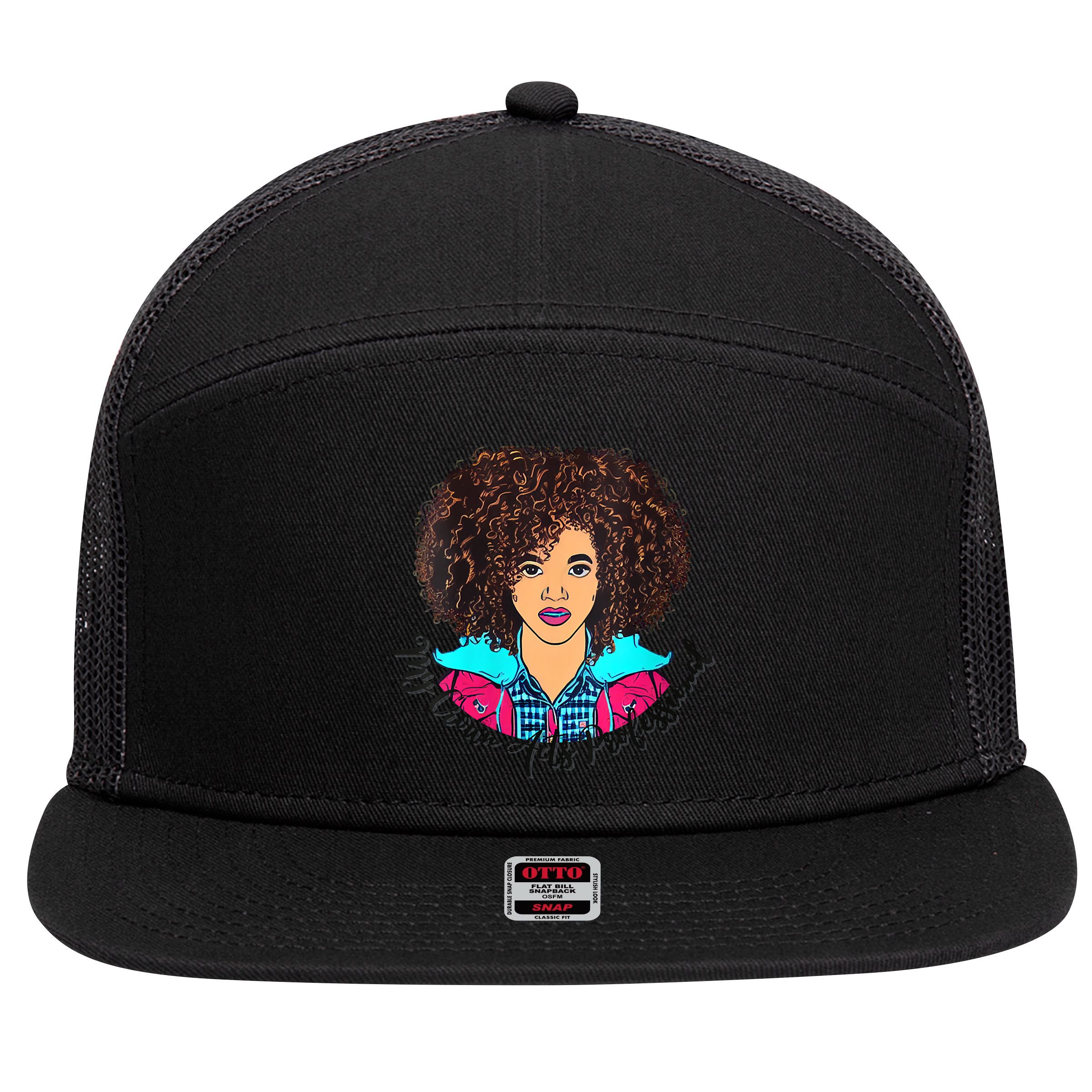 Womens My Crown Acts Professional 7 Panel Mesh Trucker Snapback Hat