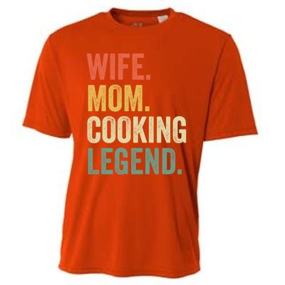 Wife Mom Cooking Legend Funny Cook Chef Mother Cute Gift Cooling Performance Crew T-Shirt