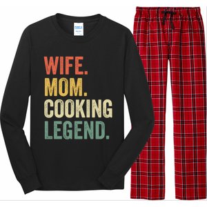 Wife Mom Cooking Legend Funny Cook Chef Mother Cute Gift Long Sleeve Pajama Set