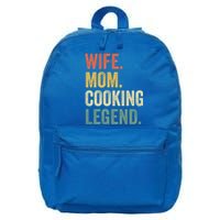 Wife Mom Cooking Legend Funny Cook Chef Mother Cute Gift 16 in Basic Backpack