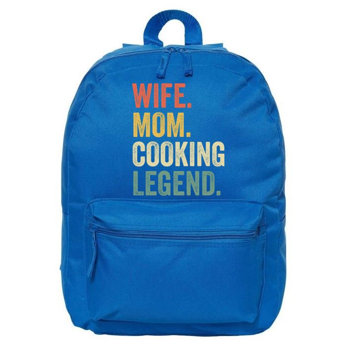 Wife Mom Cooking Legend Funny Cook Chef Mother Cute Gift 16 in Basic Backpack