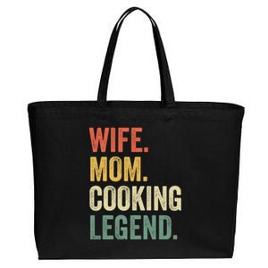 Wife Mom Cooking Legend Funny Cook Chef Mother Cute Gift Cotton Canvas Jumbo Tote