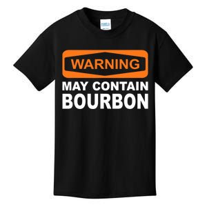 Warning May Contain Bourbon Funny Drinking Kids T-Shirt