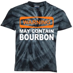 Warning May Contain Bourbon Funny Drinking Kids Tie-Dye T-Shirt