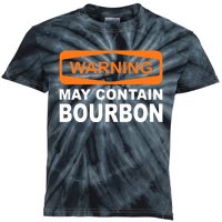 Warning May Contain Bourbon Funny Drinking Kids Tie-Dye T-Shirt