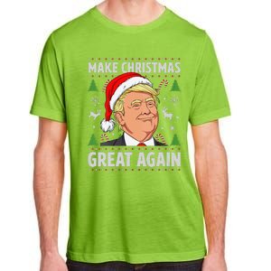 Women Make Christmas Great Again Funny Trump Ugly Christmas Adult ChromaSoft Performance T-Shirt