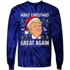 Women Make Christmas Great Again Funny Trump Ugly Christmas Tie-Dye Long Sleeve Shirt