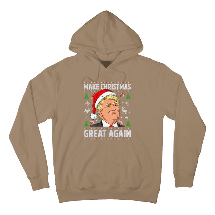 Women Make Christmas Great Again Funny Trump Ugly Christmas Hoodie