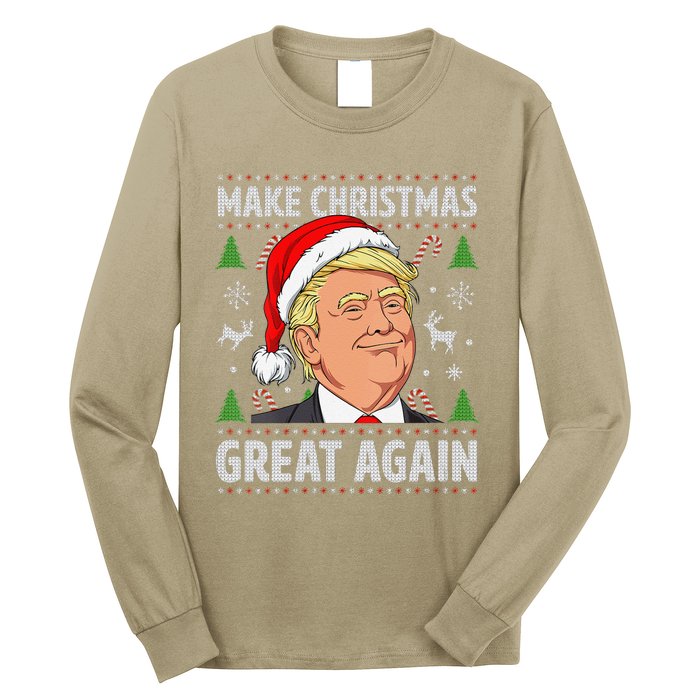 Women Make Christmas Great Again Funny Trump Ugly Christmas Long Sleeve Shirt