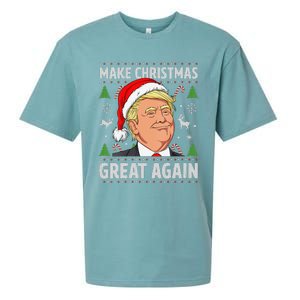 Women Make Christmas Great Again Funny Trump Ugly Christmas Sueded Cloud Jersey T-Shirt