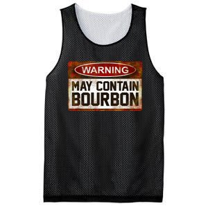 Warning May Contain Bourbon Mesh Reversible Basketball Jersey Tank